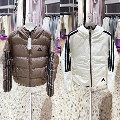 Adidas阿迪达斯羽绒服男子两面穿连帽保暖运动外套JM4622 JM4624