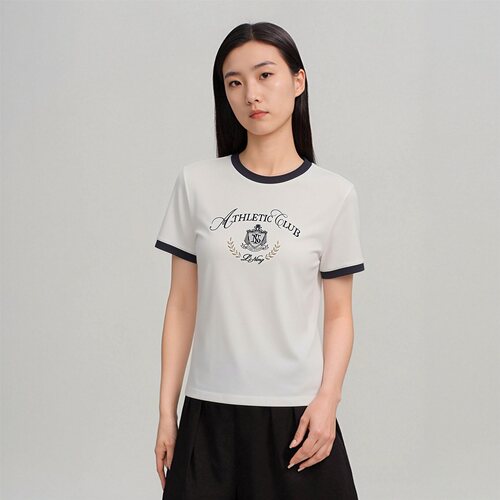 李宁女子柔软耐洗短袖文化衫