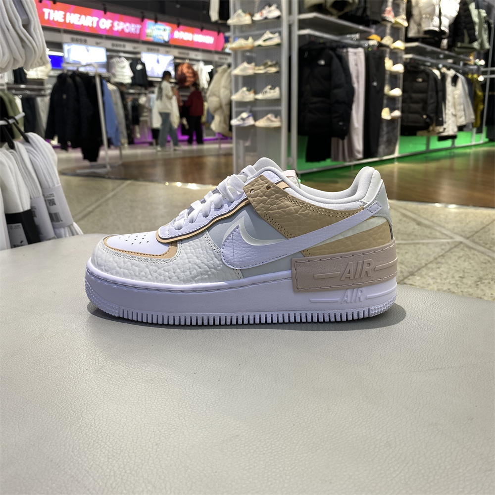 NIKE耐克空军一号女鞋AF1奶油白马卡龙厚底休闲鞋板鞋CK3172-002