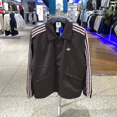 Adidas阿迪达斯三叶草男子外套26春季运动休闲翻领夹克KE3595