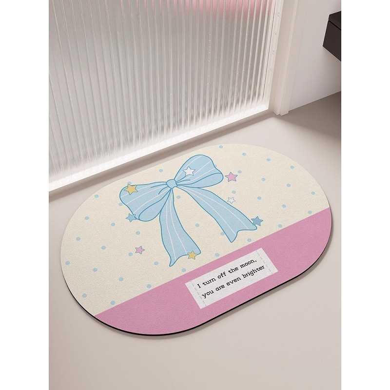 韩系多巴胺家用浴室地垫吸水速干防滑卫生间厕所门口脚垫洗漱台垫