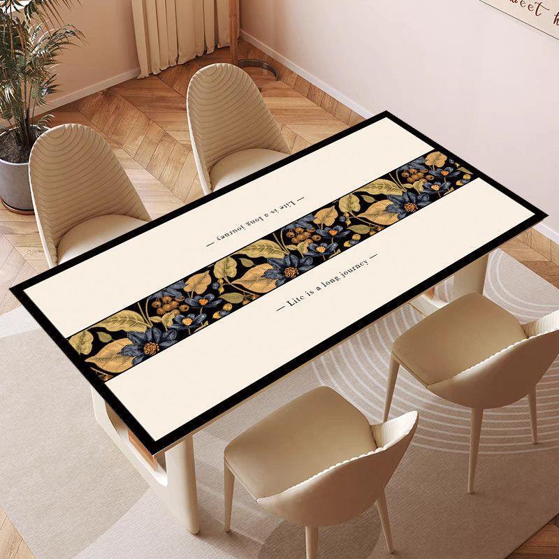 一抹净轻奢感茶几桌垫防油防水免洗防烫客厅电视柜桌垫餐桌布