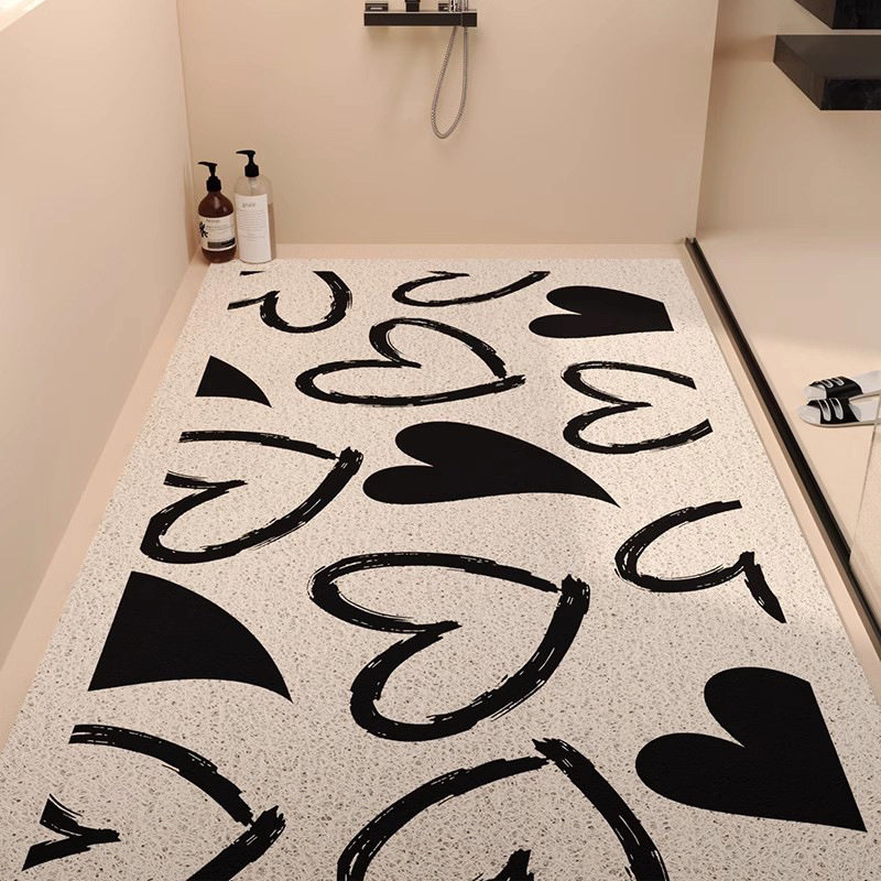 卫生间淋浴镂空沥水隔水防摔地垫丝圈浴室垫儿童孕妇洗澡防滑脚垫