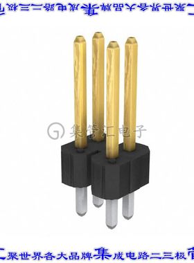 78548-204HLF 针座连接器4POS接头2排2.54mm公形插针通孔直针镀金