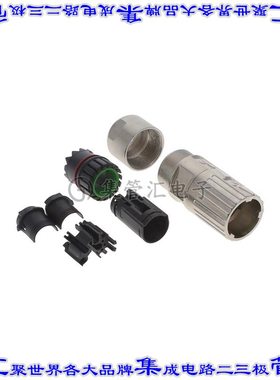 1628975 圆形连接器9(5+3电源+PE)插头外壳用于母插口银色自由悬