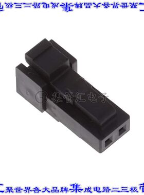 1511000002 矩形连接器外壳2POS插座2mm母形插口黑色自由悬挂