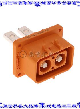 ELRA2Z0301 矩形连接器2POS插座16mm公引脚橙色螺钉面板安装