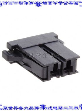 1-1747276-2 矩形连接器外壳2POS插座母形插口黑色自由悬挂