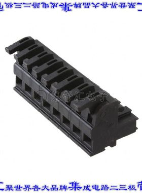 ASP0450822 端子块连接器8POS插头母插口5mm黑色自由悬挂