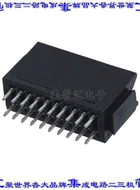 5-650297-1 卡边缘连接器20POS母头2排2.54mm黑色镀金
