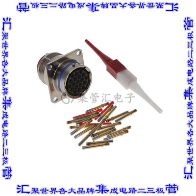 MS3470L14-19S 圆形连接器19POS插座母插口压接镀金面板安装