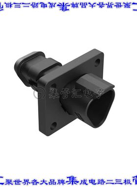 AT04-3P-LE12 矩形连接器外壳3POS插座2排公形引脚黑色面板安装