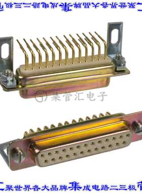 174-E25-211R241 连接器25POS插座母插口2排D-Sub面板安装通孔直