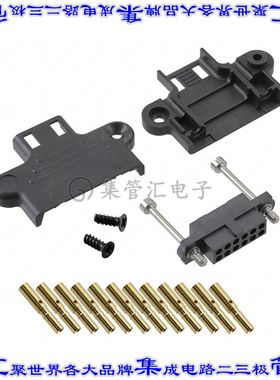 M80-4D11205FC 矩形连接器12POS插座2排2mm母插口黑色压接镀金自