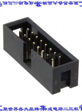 302-S161 针座连接器16POS接头2排2.54mm公形插针通孔直针镀金