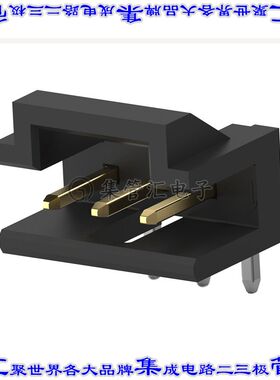 2823405-3 针座连接器3POS接头2mm公形插针通孔直角镀金