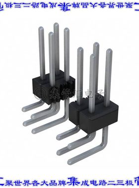 PEC05DGAN 针座连接器10POS分离式2排2.54mm公形插针通孔直角锡