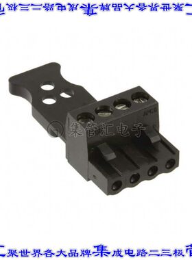 ELFP0421P0 端子块连接器4POS插头母插口5.08mm黑色自由悬挂