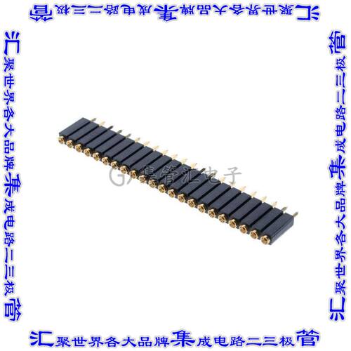 ESS-122-G-03 针座连接器22POS插座2.54mm母形插口通孔直针镀金