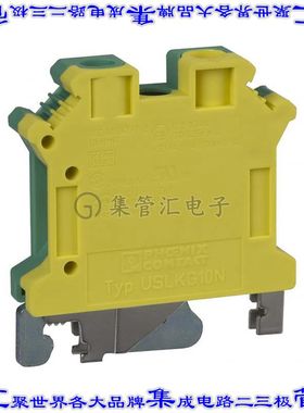 3003923 端子块连接器2POS接地地面10.2mm绿色黄色6-24AWG