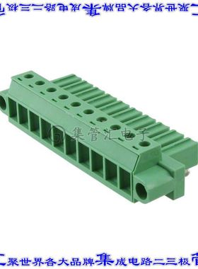 1828320 端子块连接器10POS插头母插口7.62mm绿色自由悬挂