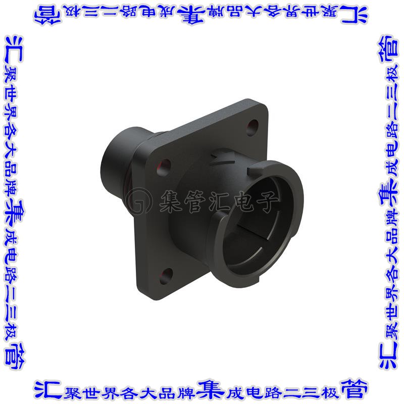 FLS012N3P03-PM 圆形连接器3POS插座外壳用于公插针黑色面板安装