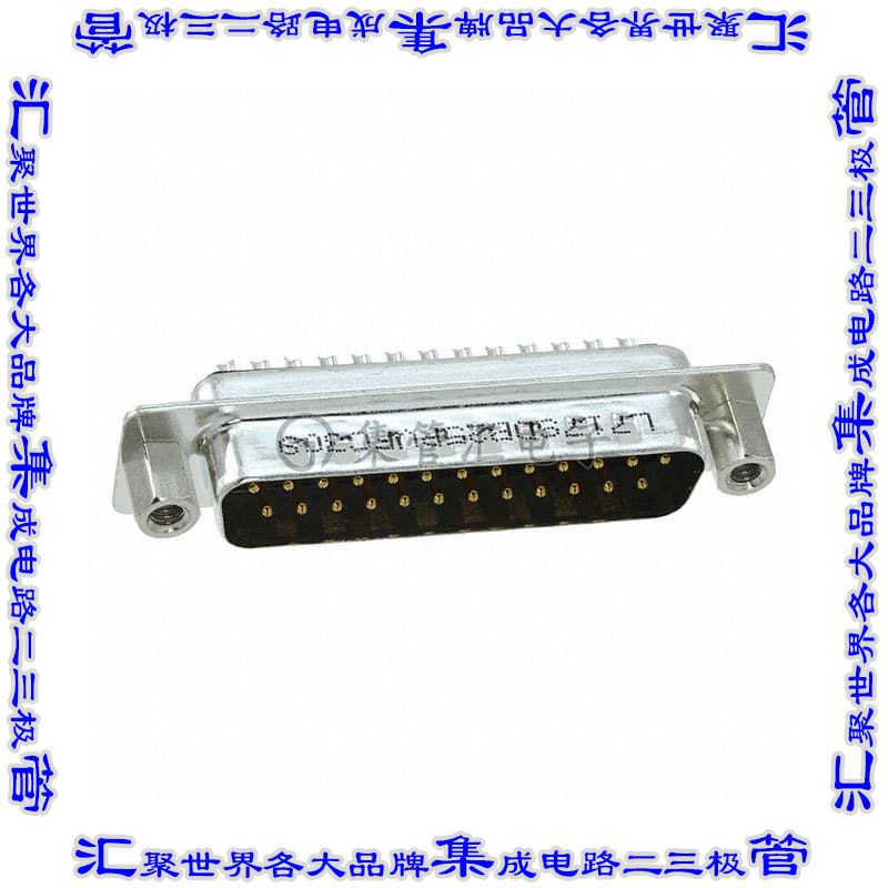 L717SDB25PVFC309 连接器25POS插头公引脚2排D-Sub自由悬挂