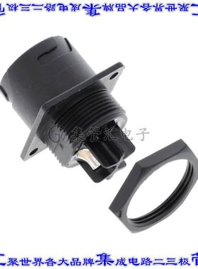 PWMU-04RMFS-TS7001 圆形连接器4(2+2电源)插座母插口焊接面板安