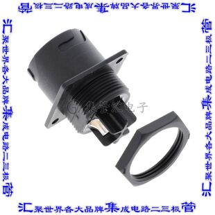 PWMU-04RMFS-TS7001 圆形连接器4(2+2电源)插座母插口焊接面板安