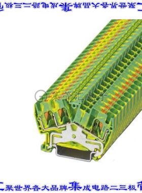 3213606 端子块连接器3POS接地地面6.2mm绿色黄色10-24AWG