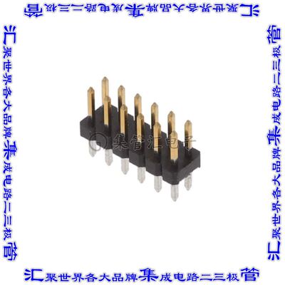 2842127-6 针座连接器12POS分离式2排2mm公形插针通孔直针镀金
