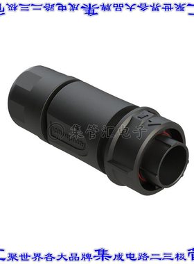 FLS6BS12N8P03 圆形连接器8POS插头外壳用于公插针黑色自由悬挂底