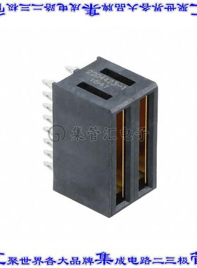 2204423-1 背板连接器2POS插座母插口通孔黑色