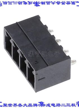 OQ043G00B000G 端子块连接器4POS接头公引脚带罩3.81mm黑色垂直通