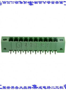 1-284539-0 端子块连接器10POS接头公引脚带罩3.5mm绿色90DEG通孔