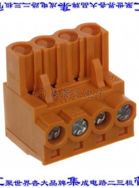 1954470000 端子块连接器4POS插头母插口5mm橙色自由悬挂
