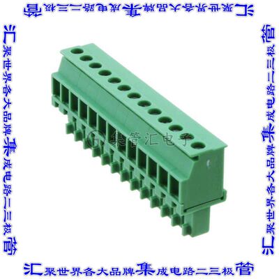 1827237 端子块连接器13POS插头母插口3.81mm绿色自由悬挂