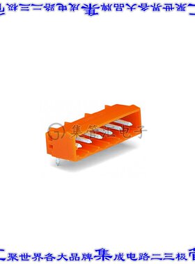 231-534/001-000 端子块连接器4POS接头公引脚带罩5.08mm橙色垂直