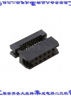 2FCS-10-SG 矩形连接器10POS插口2排2mm母插口黑色IDC镀金自由悬