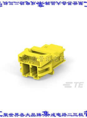 4-1971772-2 矩形连接器外壳2POS插座6mm公形引脚黄色面板安装