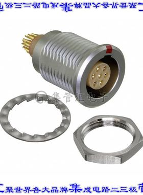 FLBC-07EGFS-GCP-001 圆形连接器7POS插座母插口焊杯镀金面板安装