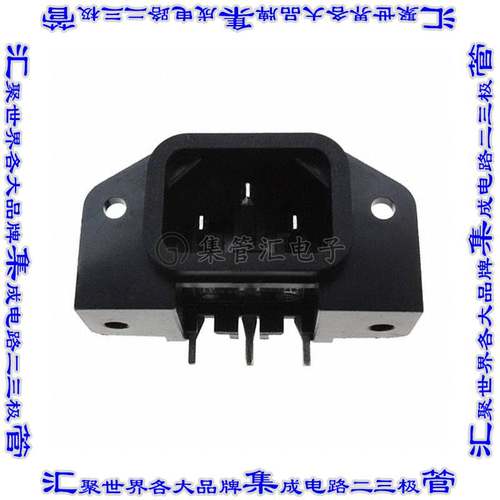 PX0580/PC 电源接入连接器3POS插座公型片状插脚IEC320-C14面板安