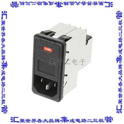 7-6609951-7 电源接入连接器3POS插座公插片模块IEC320-C14面板安