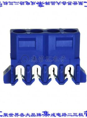 770156-5 矩形连接器4POS插头5.08mm母插口蓝色IDC锡自由悬挂