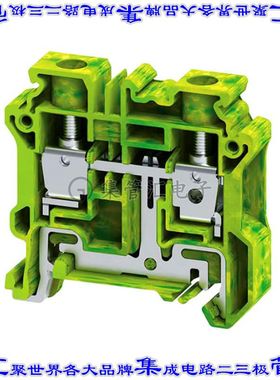 CYG10 端子块连接器2POS接地地面10.0mm绿色黄色6-24AWG