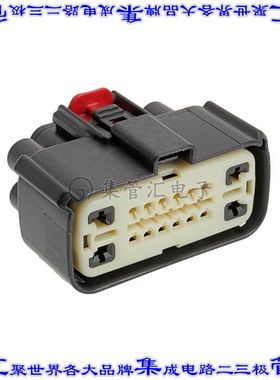 349851606 0349851606矩形连接器外壳16POS插座2排母形插口黑色自