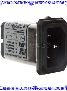 6609005-7 电源接入连接器3POS插座公型片状插脚IEC320-C14面板安