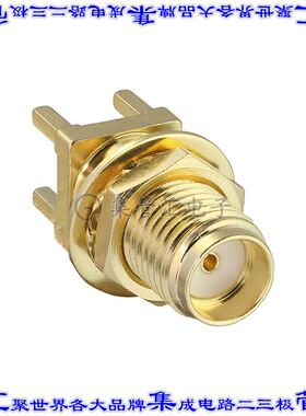 CONSMA008-G 同轴连接器SMA插座母插槽焊接50欧姆面板安装通孔