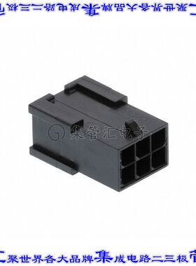 430200601 0430200601矩形连接器外壳6POS插头2排3mm公形引脚黑色