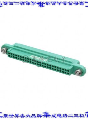 G125-2245096F2 矩形连接器外壳50POS插座2排1.25mm母形插口绿色